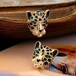 "Fiona" Leopard Stud Earrings- Chic, Statement Animal Print Earrings